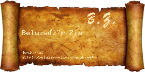 Beluzsár Zia névjegykártya